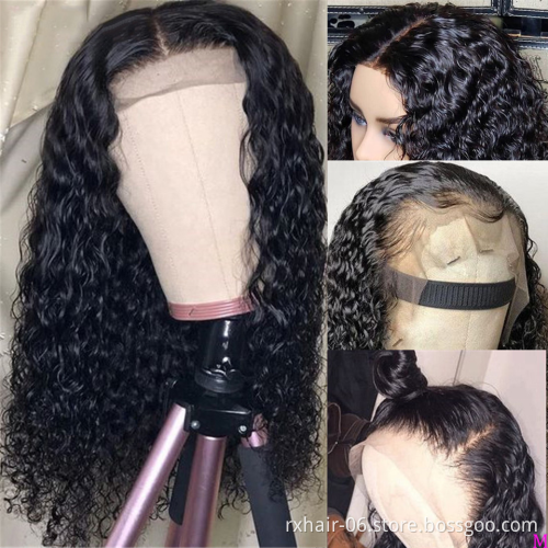 30 Inch Brazilian Virgin Hair Unit Water Wave HD Lace Frontal Wig Peruvian Waterwave Wig Loose Deep Curly Wave Human Hair Wig
